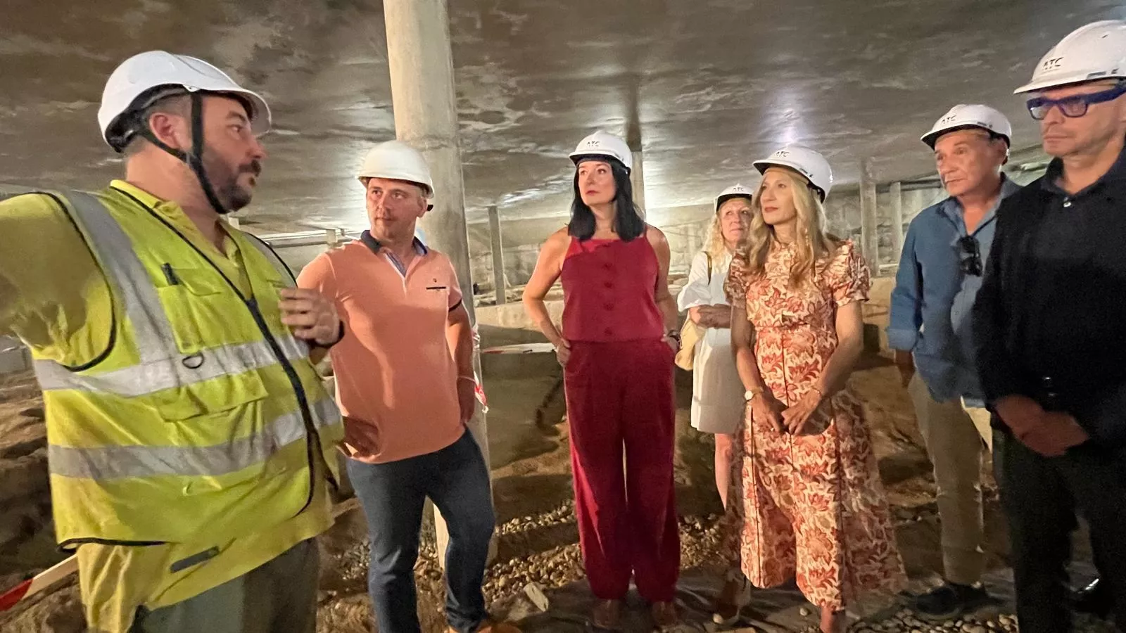 Visita a las obras del yacimiento del Círculo Católico. Foto Mercedes Manterola