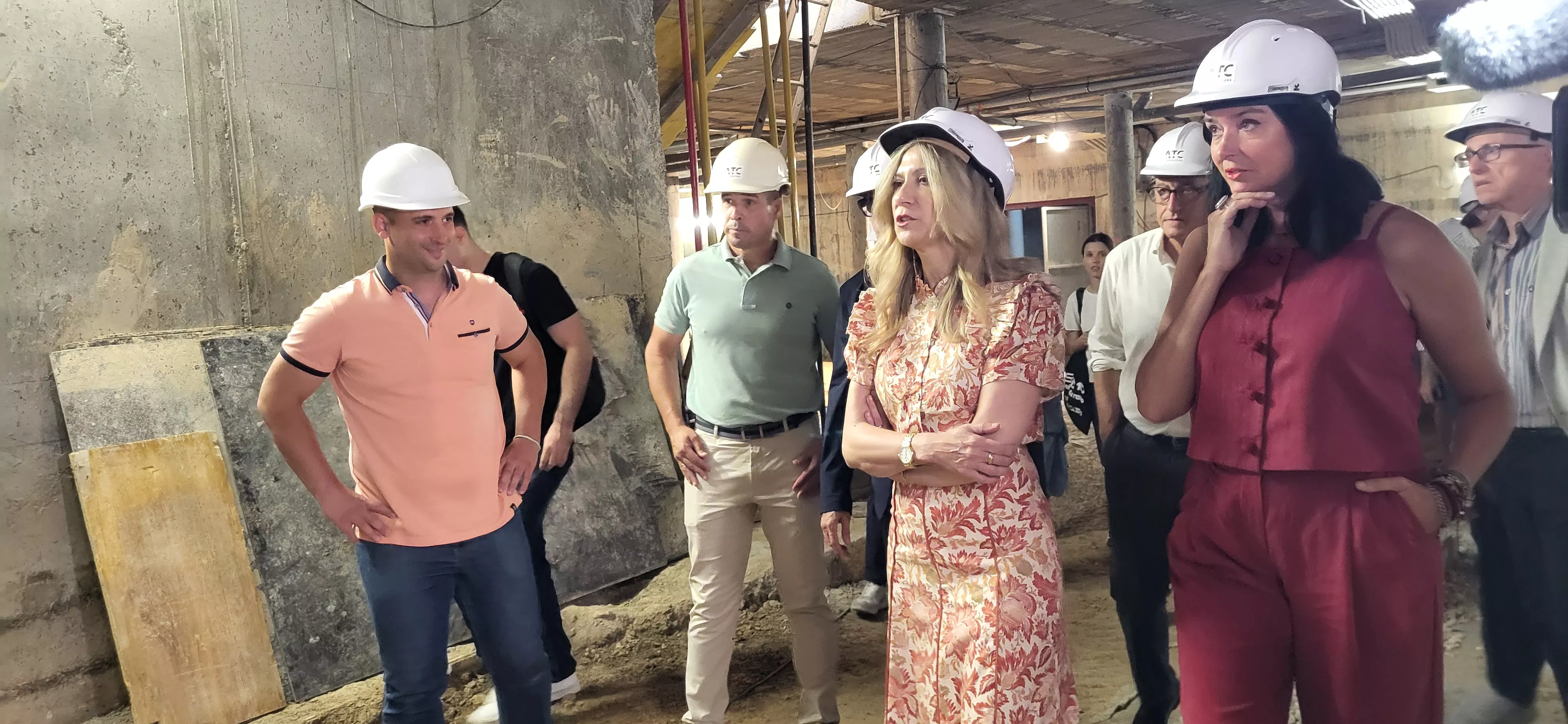Visita a las obras del yacimiento del Círculo Católico. Foto Mercedes Manterola