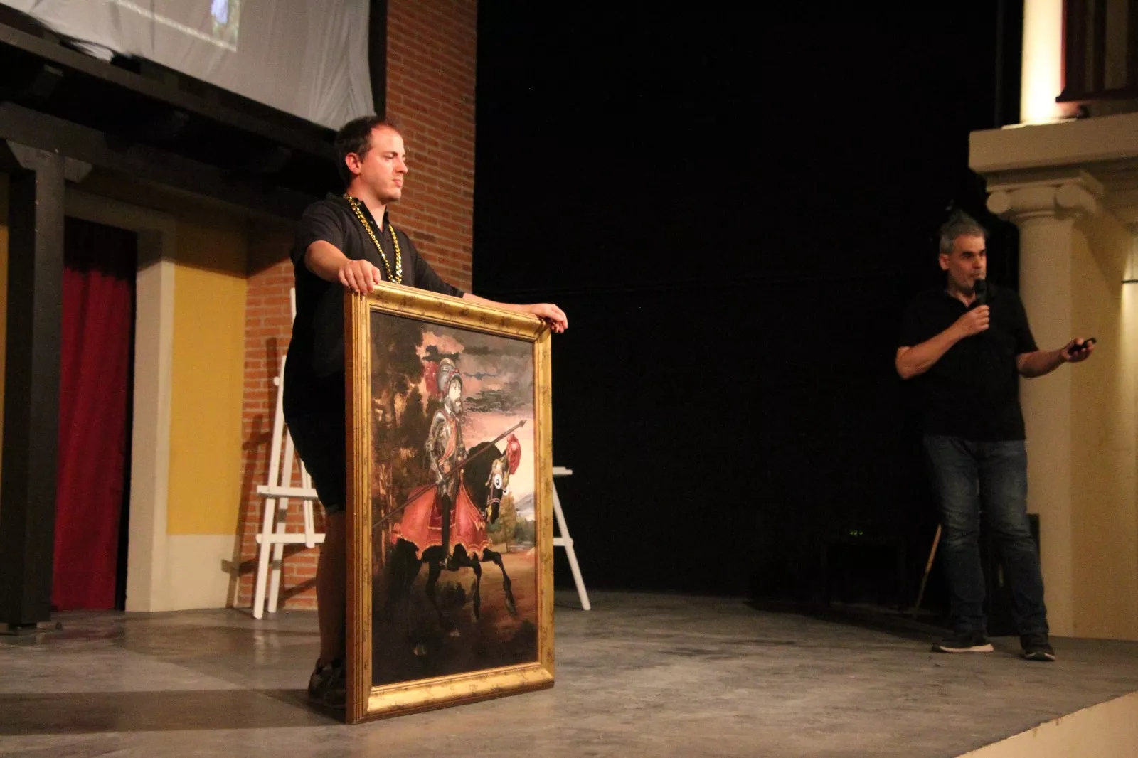 Agustín Lorés en el Corral de Comedias de Robres. Foto Carlos Neofato