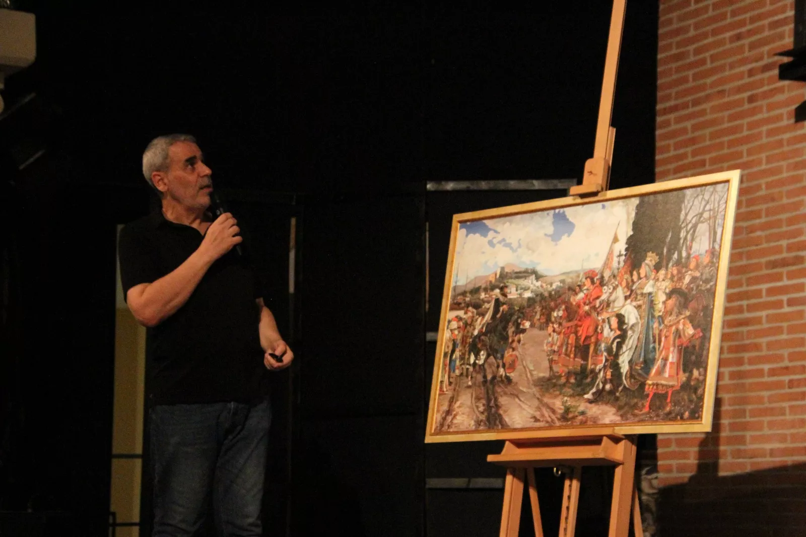 Agustín Lorés en el Corral de Comedias de Robres. Foto Carlos Neofato