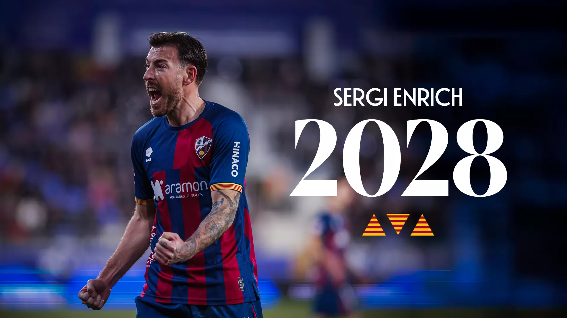 Sergi Enrich amplía su contrato con la SD Huesca por dos temporadas más