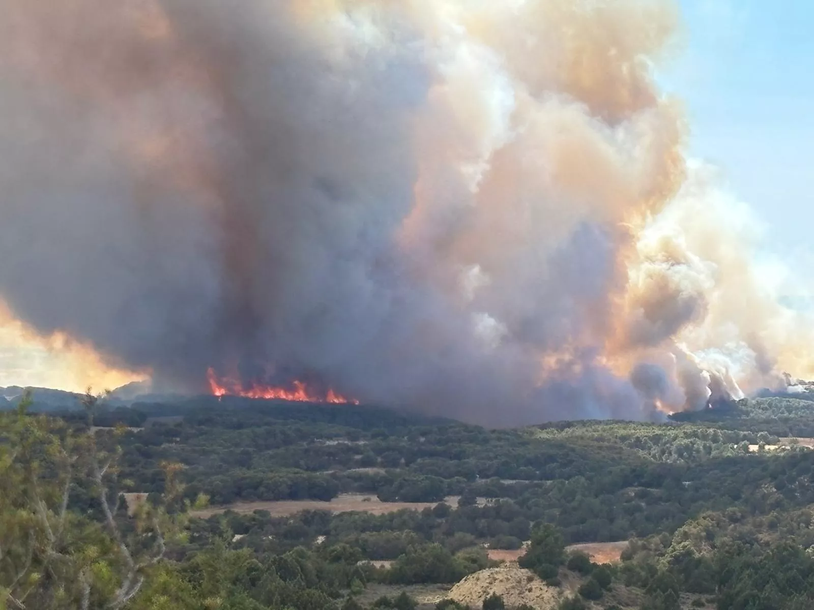 Incendio declarado este martes en la Sierra de Alcubierre