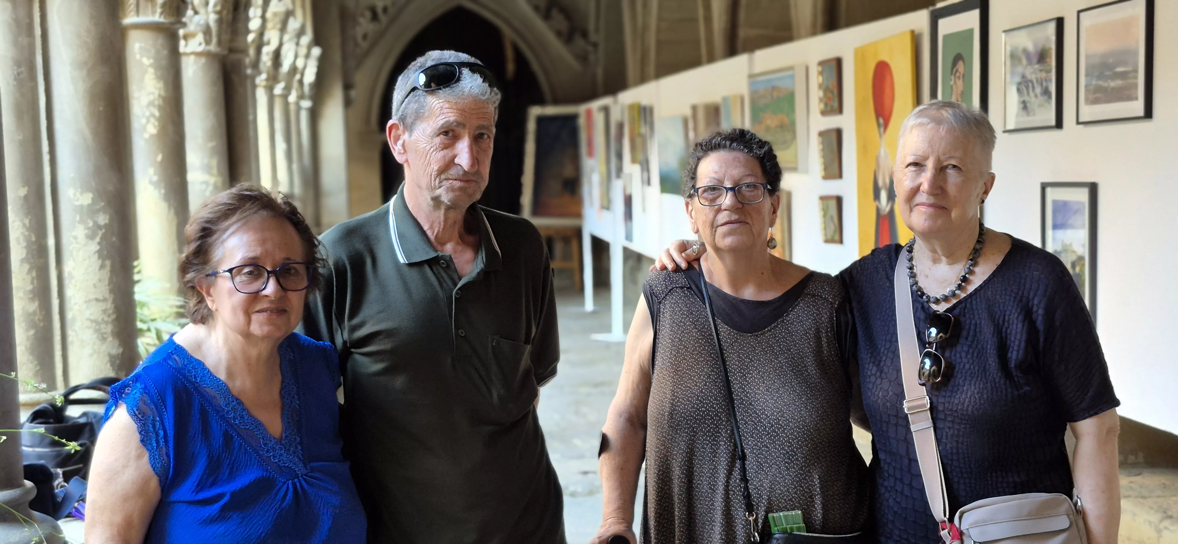 Angelines Gracia, Rogelio Santolaria, Marisa Torres y María Jesús Oliván. Foto Myriam Martínez