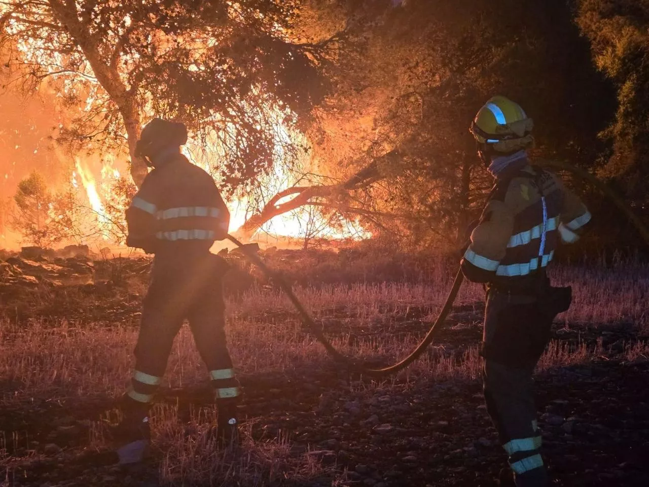 Incendio en la Sierra de Alcubierre.