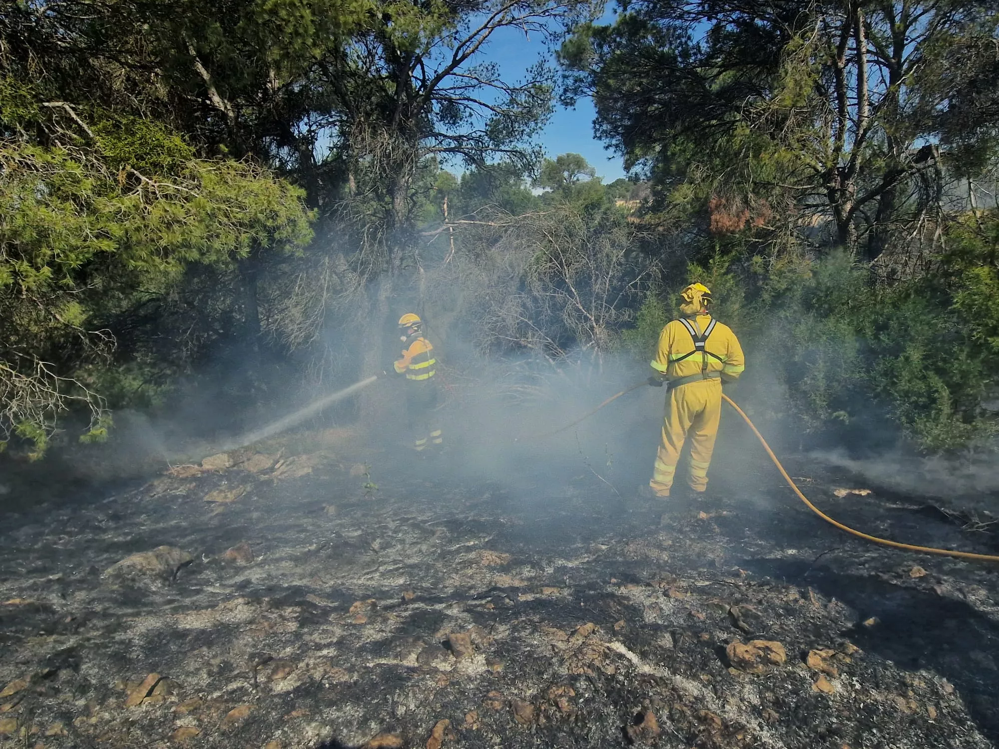 Actuación el miércoles en el incendio de la Sierra de Alcubierre.