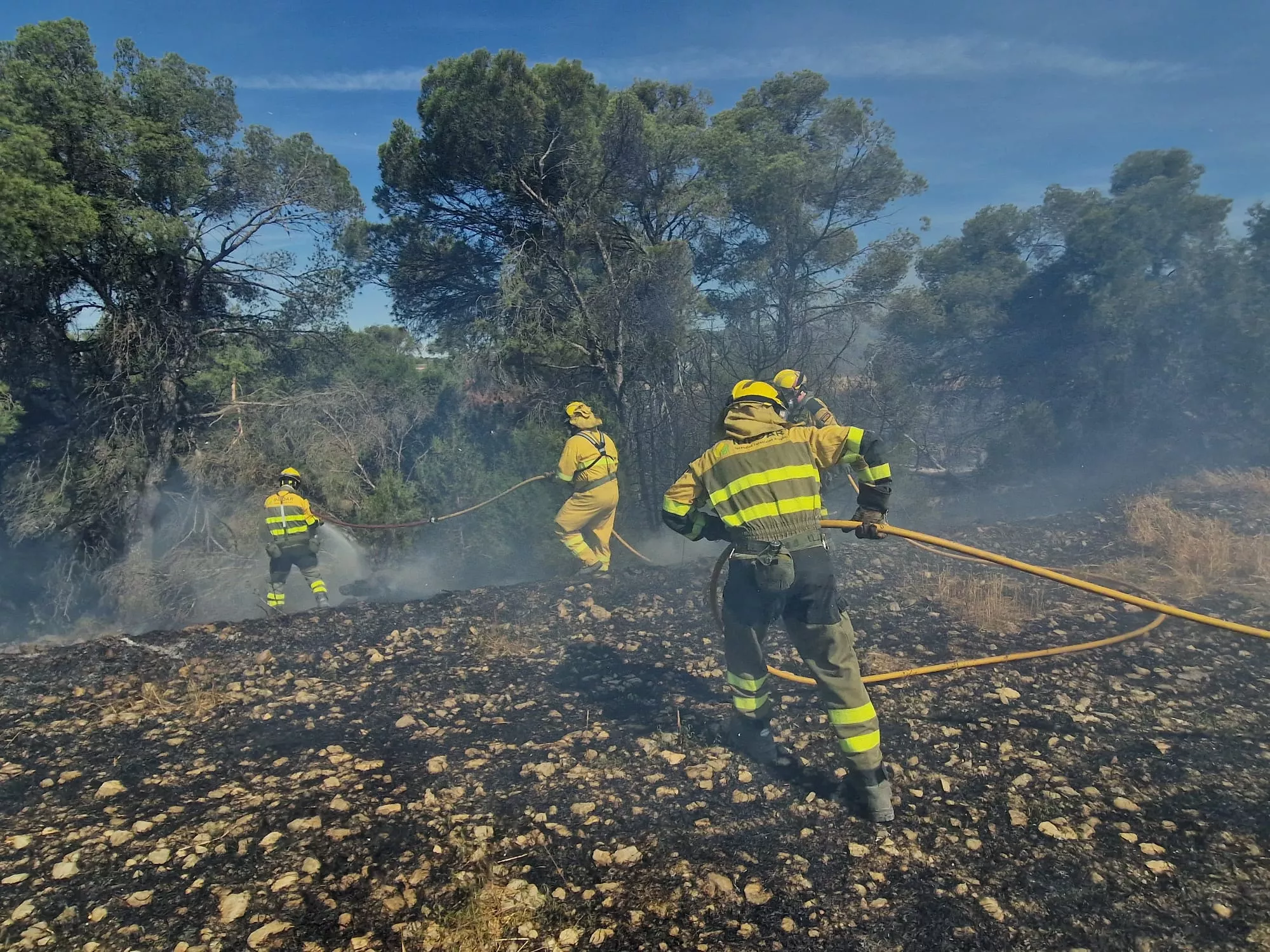 Actuación el miércoles en el incendio de la Sierra de Alcubierre.