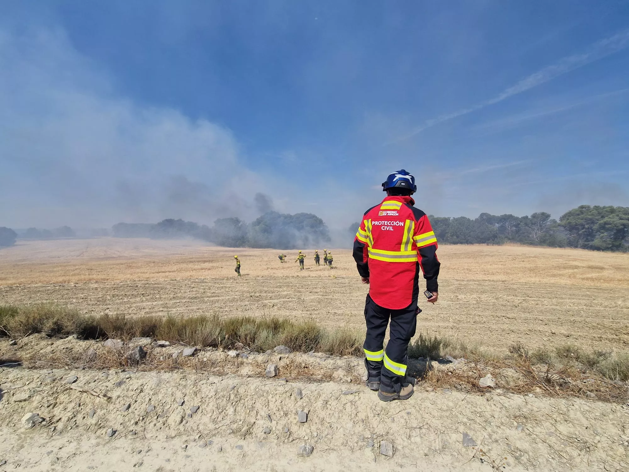 Actuación este miércoles en el incendio de la Sierra de Alcubierre.