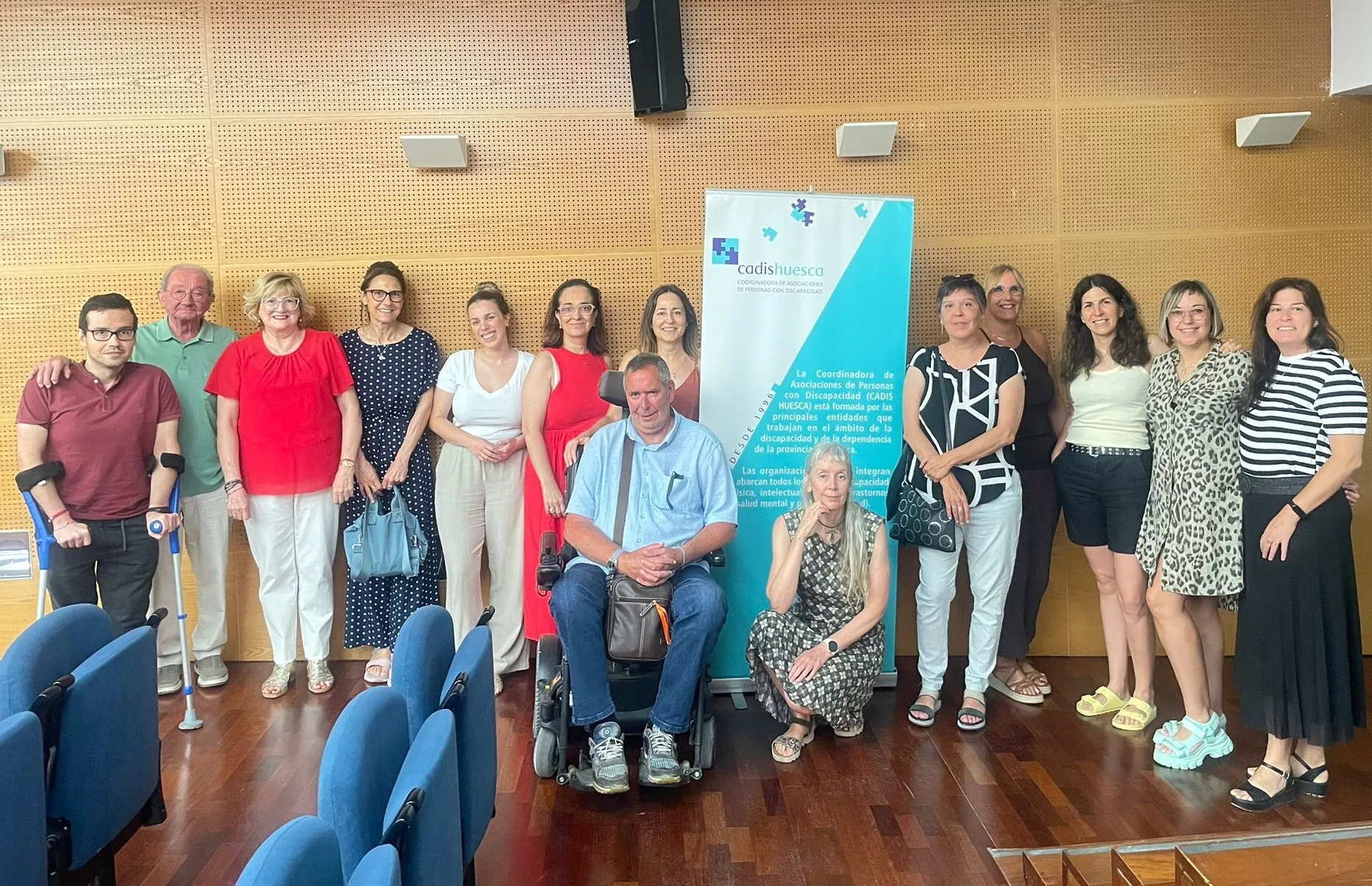Representantes Cadis Huesca y de las entidades que forman parte de la coordinadora.