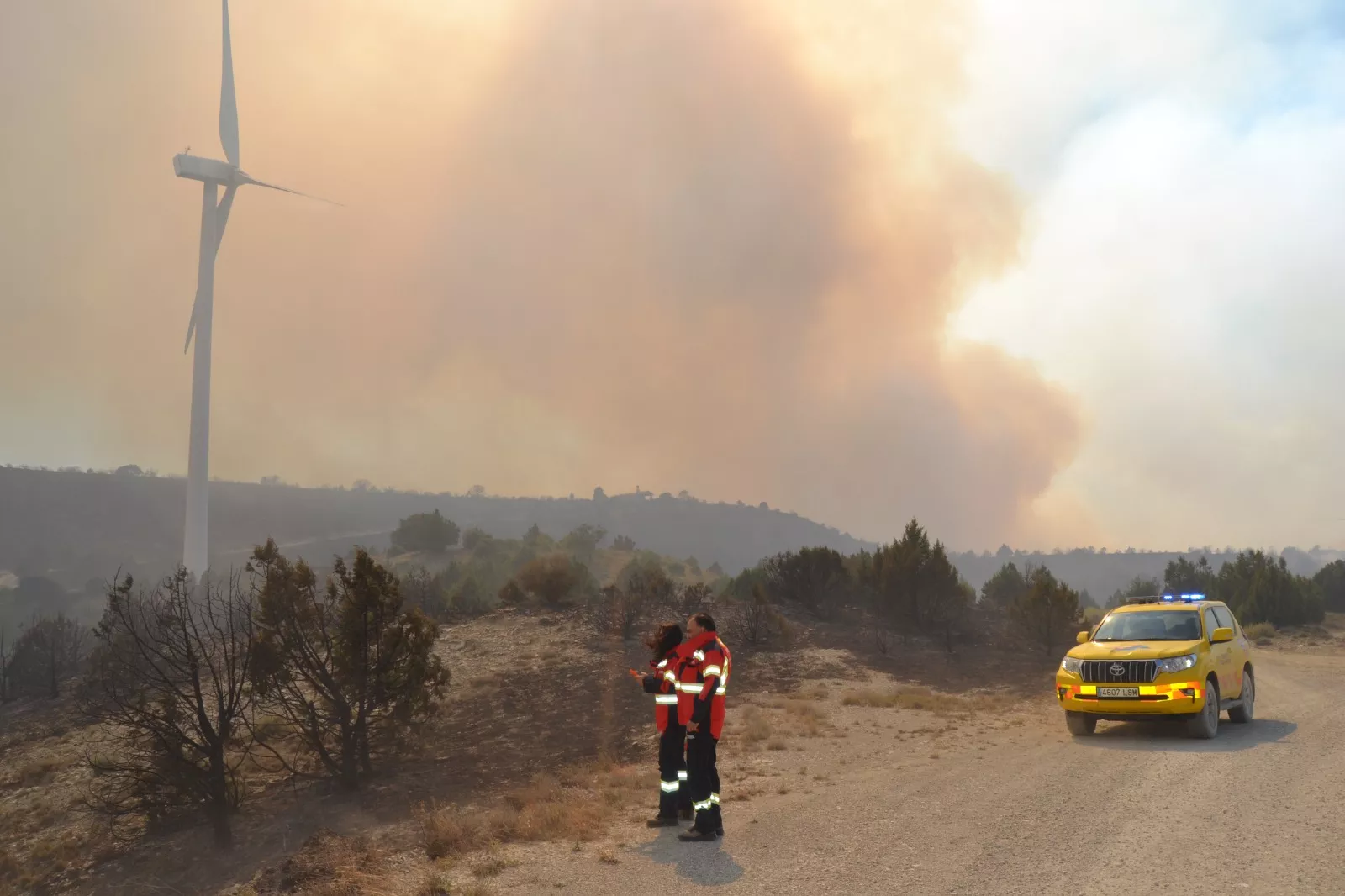 Actuación el miércoles en el incendio de la Sierra de Alcubierre.