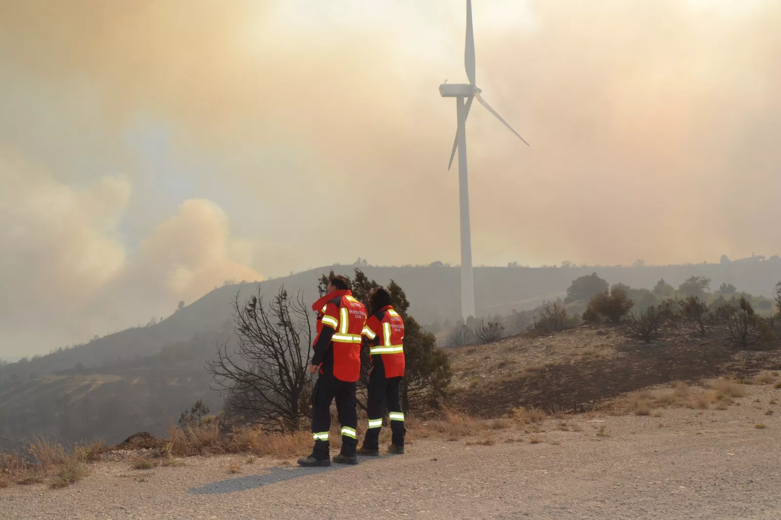 Actuación el miércoles en el incendio de la Sierra de Alcubierre.