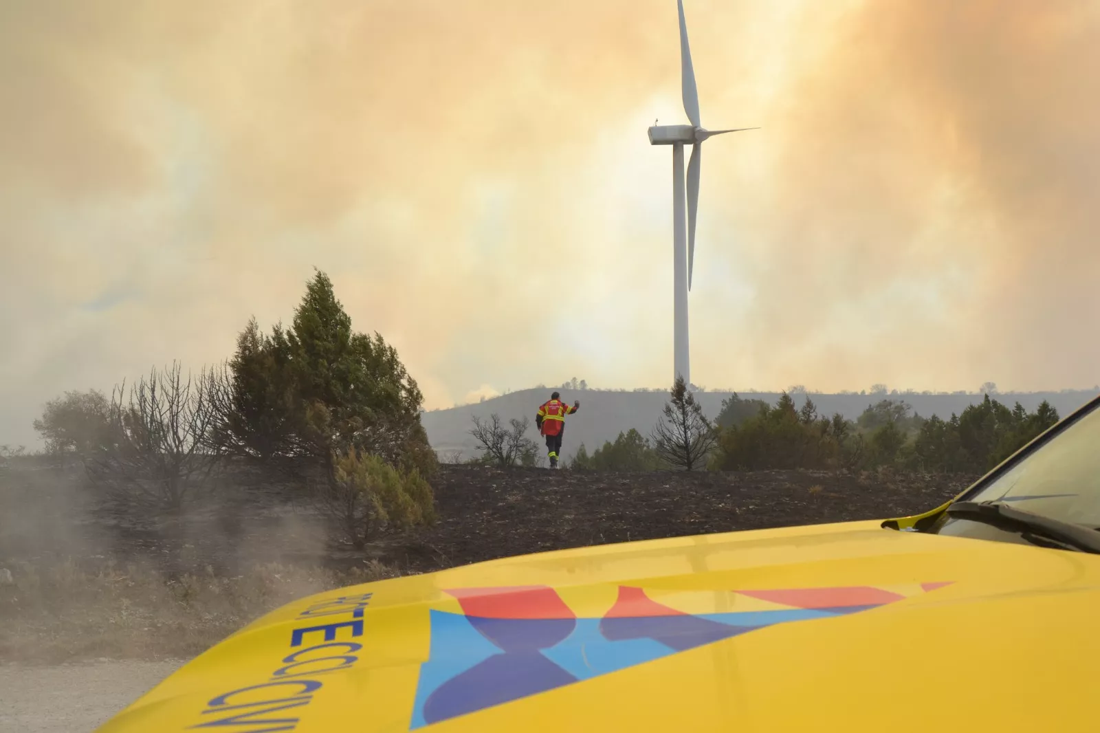 Actuación el miércoles en el incendio de la Sierra de Alcubierre.