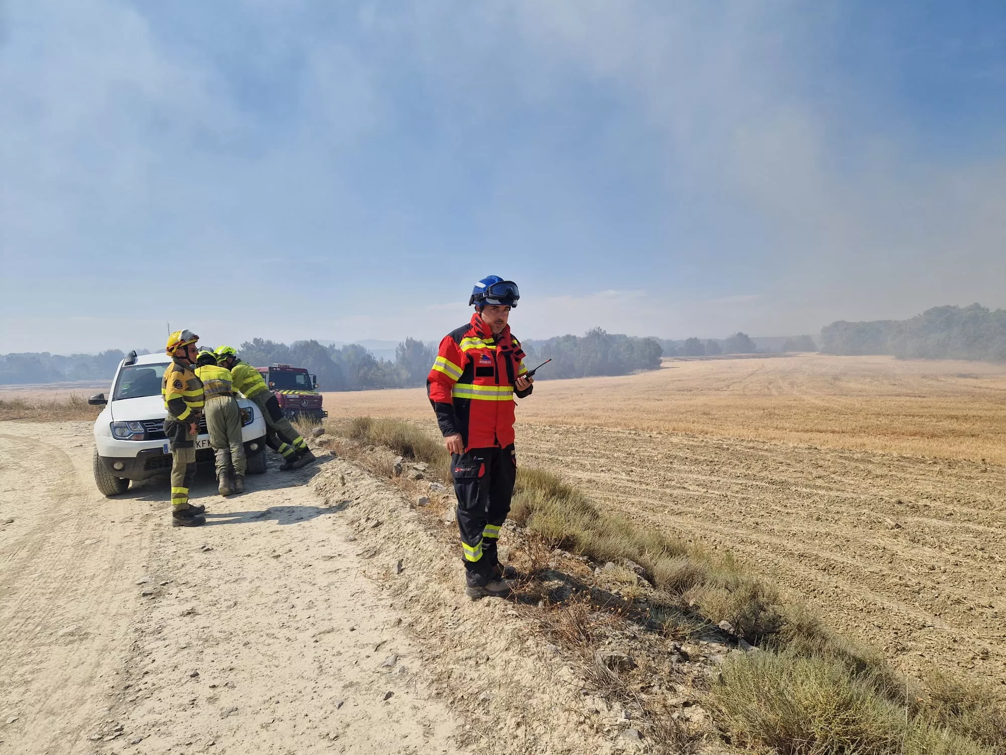Actuación el miércoles en el incendio de la Sierra de Alcubierre.