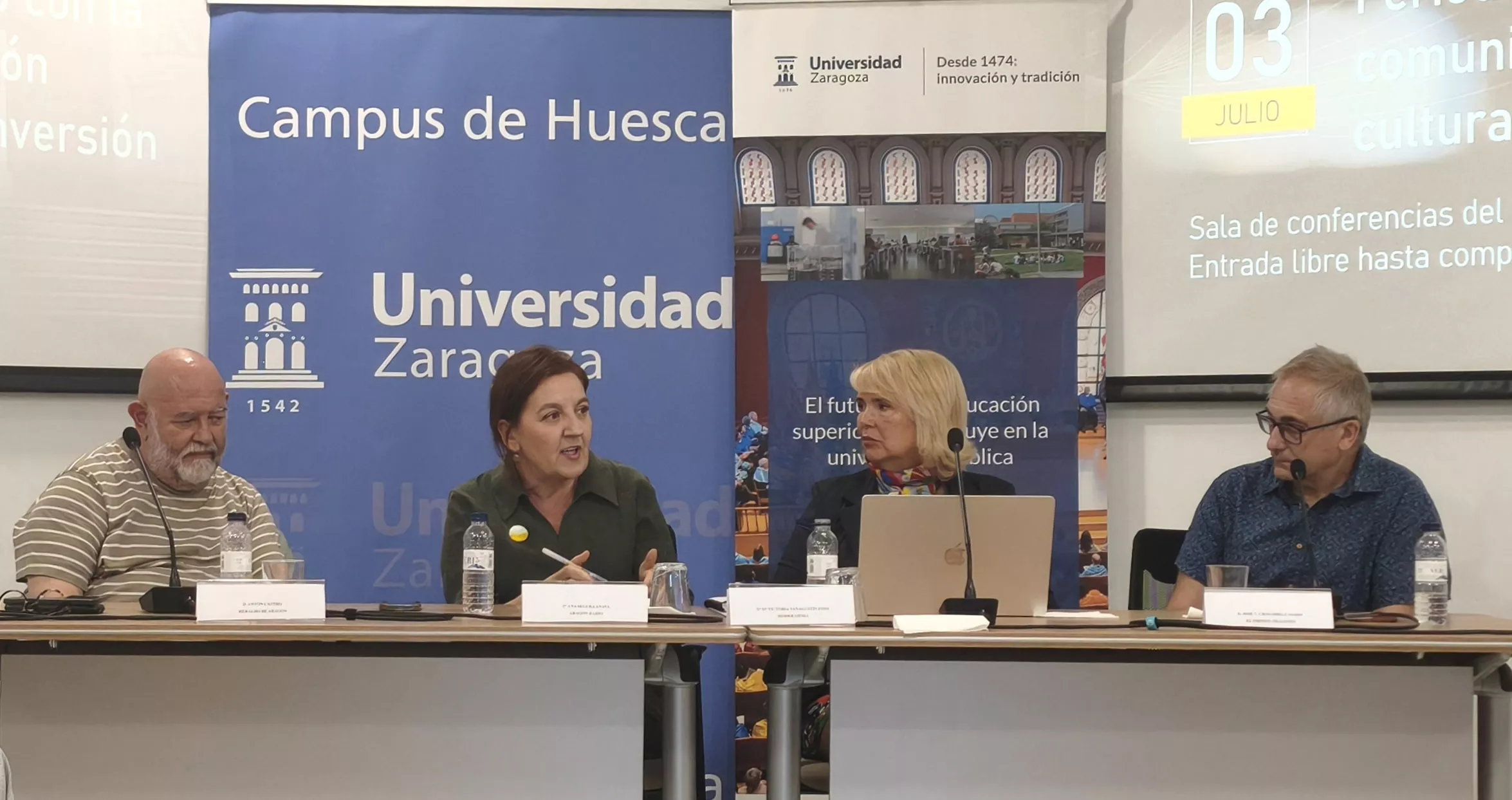  Mesa redonda en el Campus de Huesca. Foto María José Sampietro Brosed