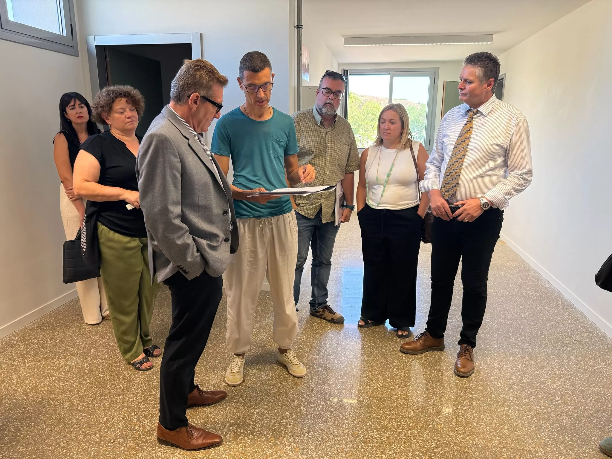 Visita al Colegio San José Calasanz de Gramún, Mallada y técnicos
