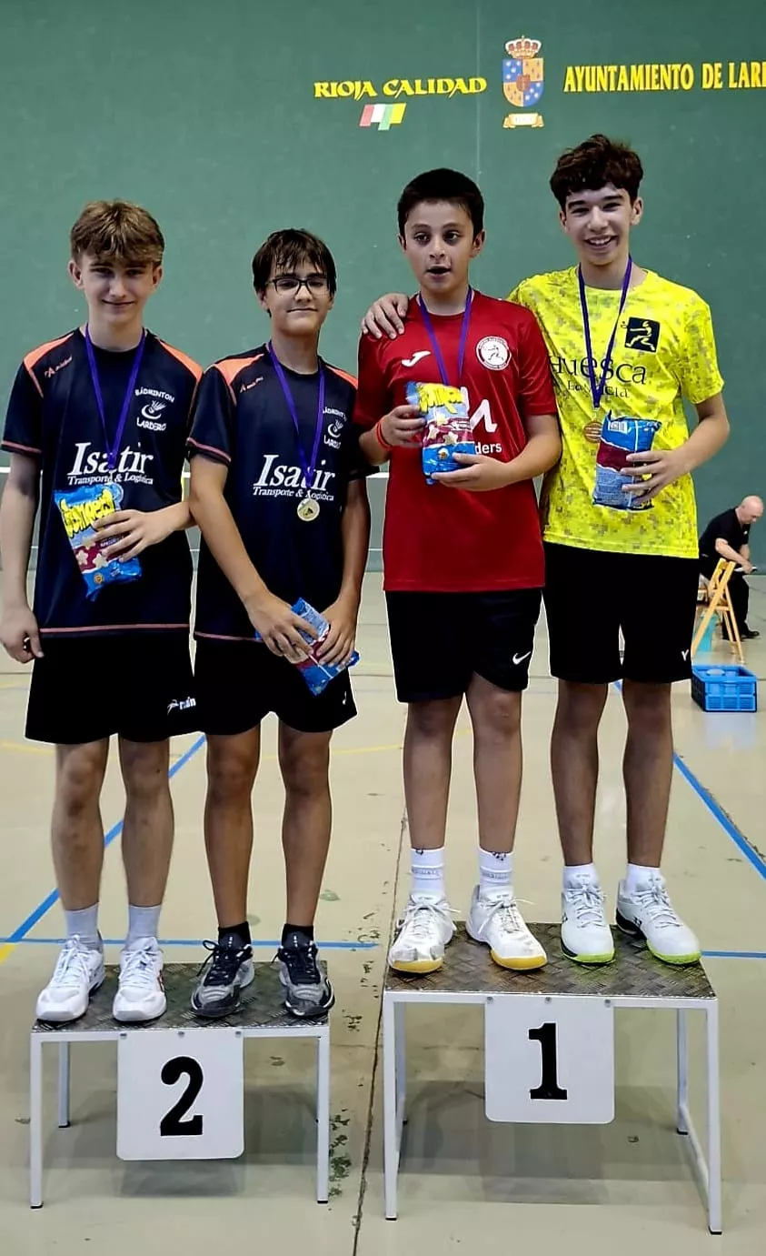 Badminton Huesca en Lardero. Bastos-Oliva campeones