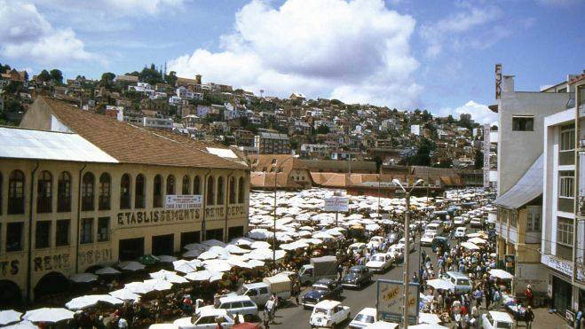 Mercado en el centro de Antananarivo