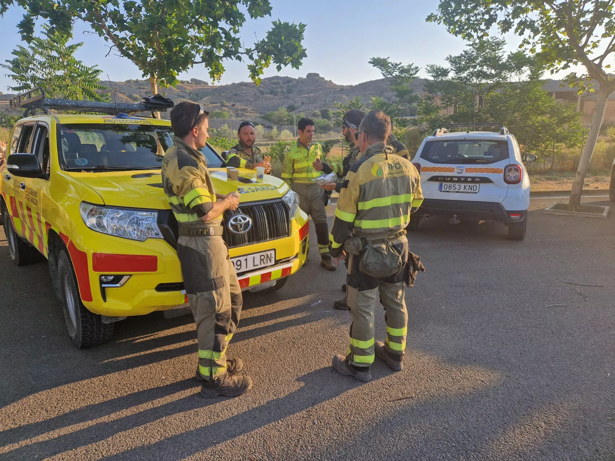 Incendio de Castillonroy con confinamiento de Albelda. Foto Infoar