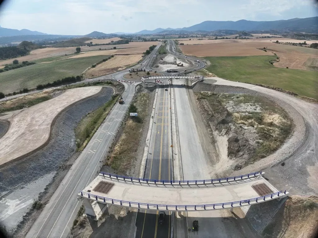 Situación de la obra en la Variante de Sabiñánigo. Foto de Aldesa