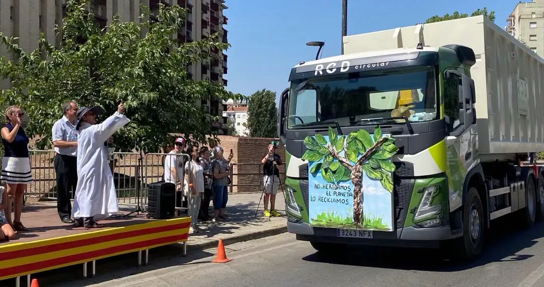 Celebración de la festividad de San Cristóbal por los transportistas de Monzón