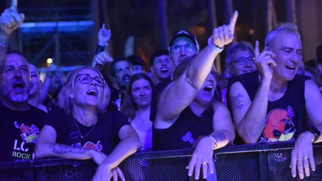 Público en el concierto de Loquillo en el Dipufest celebrado en Fraga.