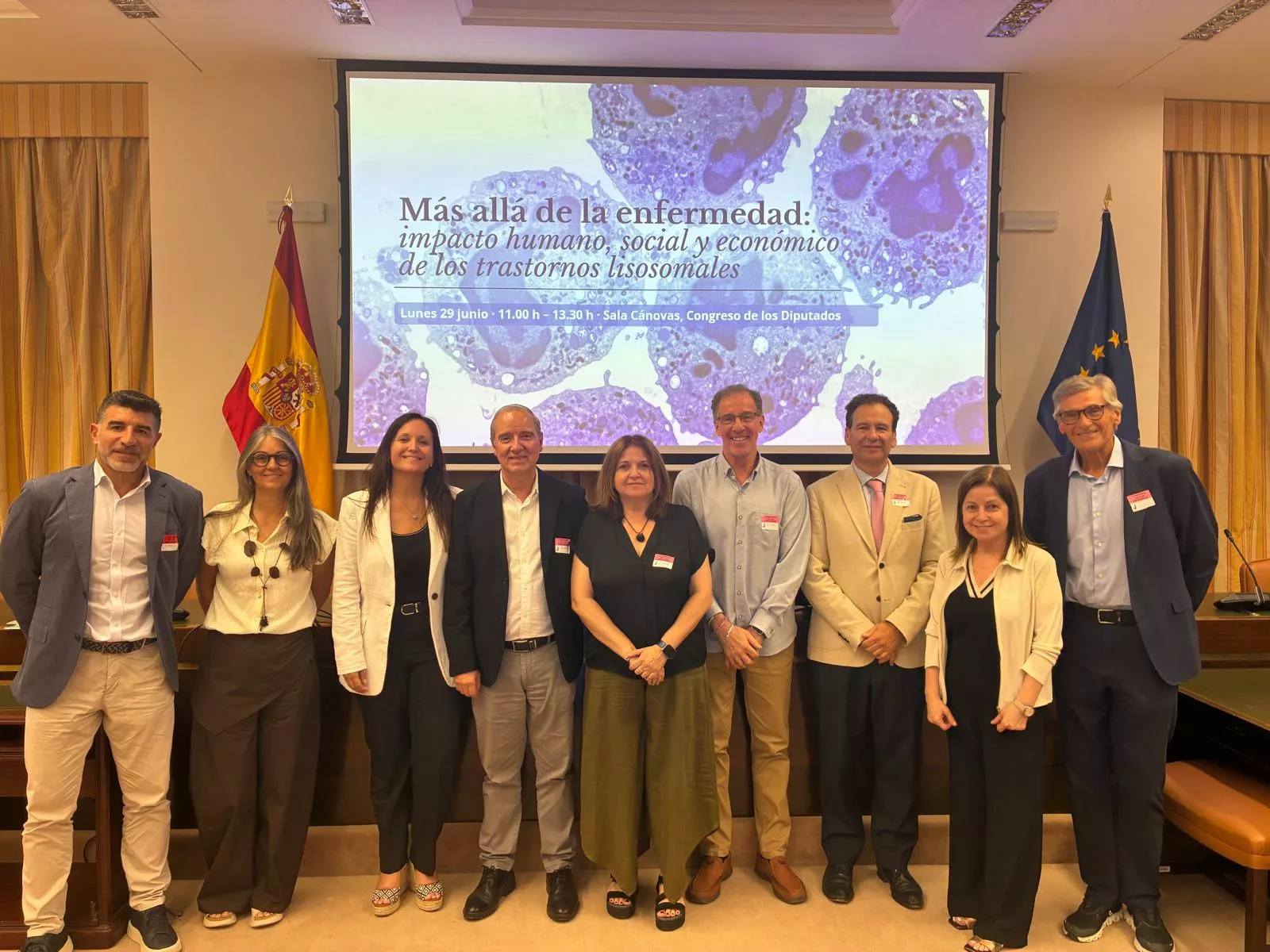 Participantes en la jornada de MPS Lisosomales en el Congreso de los Diputados