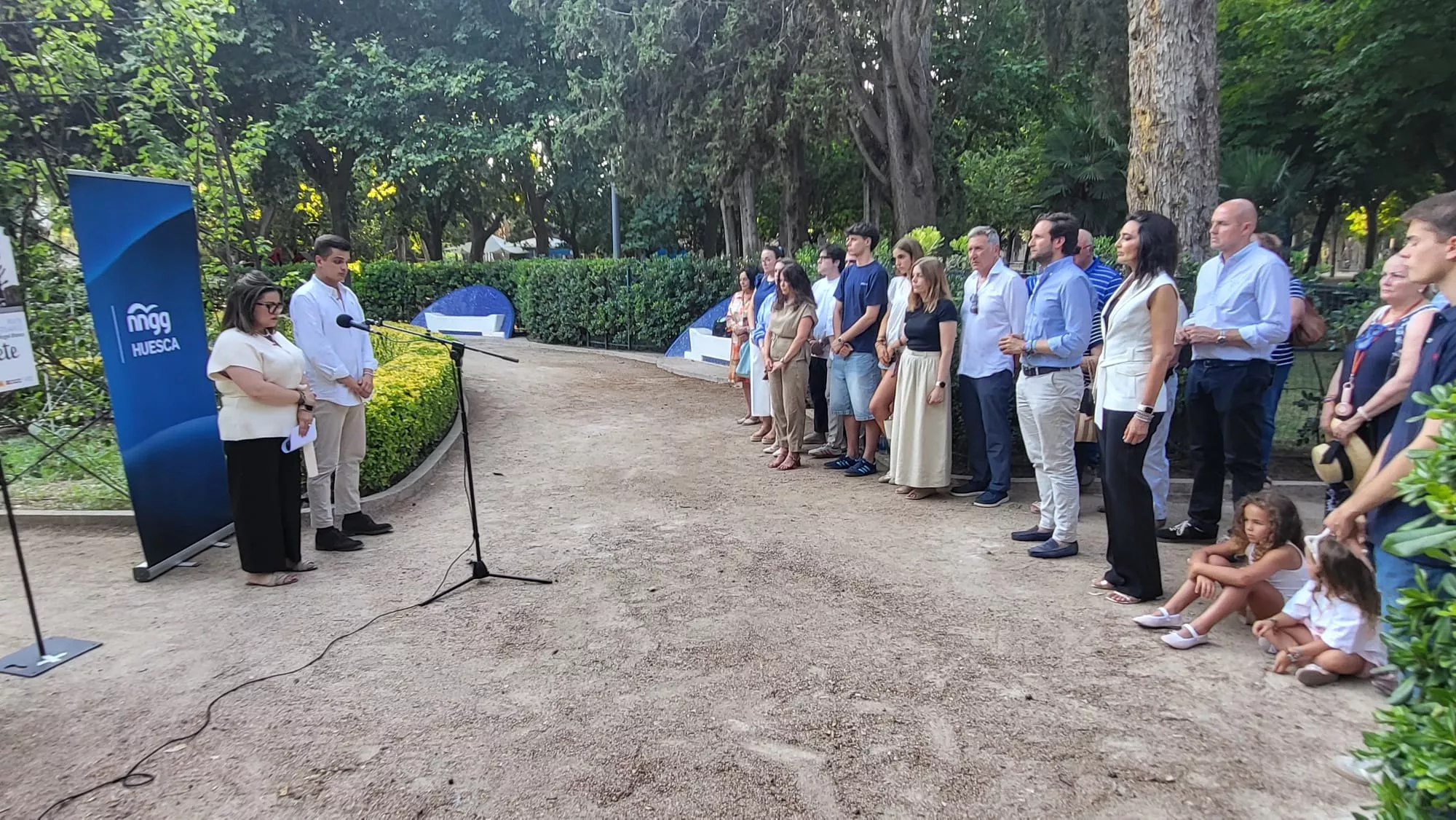 Homenaje a Miguel Ángel Blanco en la Rosaleda del Parque Miguel Servet de Huesca