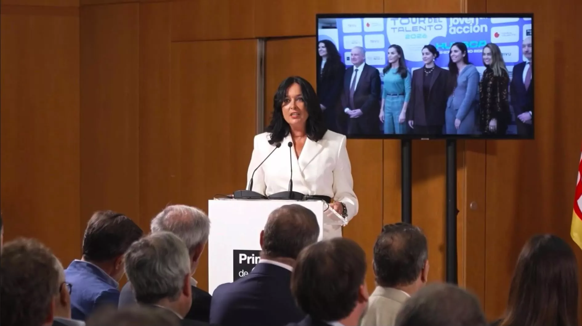 Lorena Orduna, en su exposición ante el Patronato de la Fundación Princesa de Girona