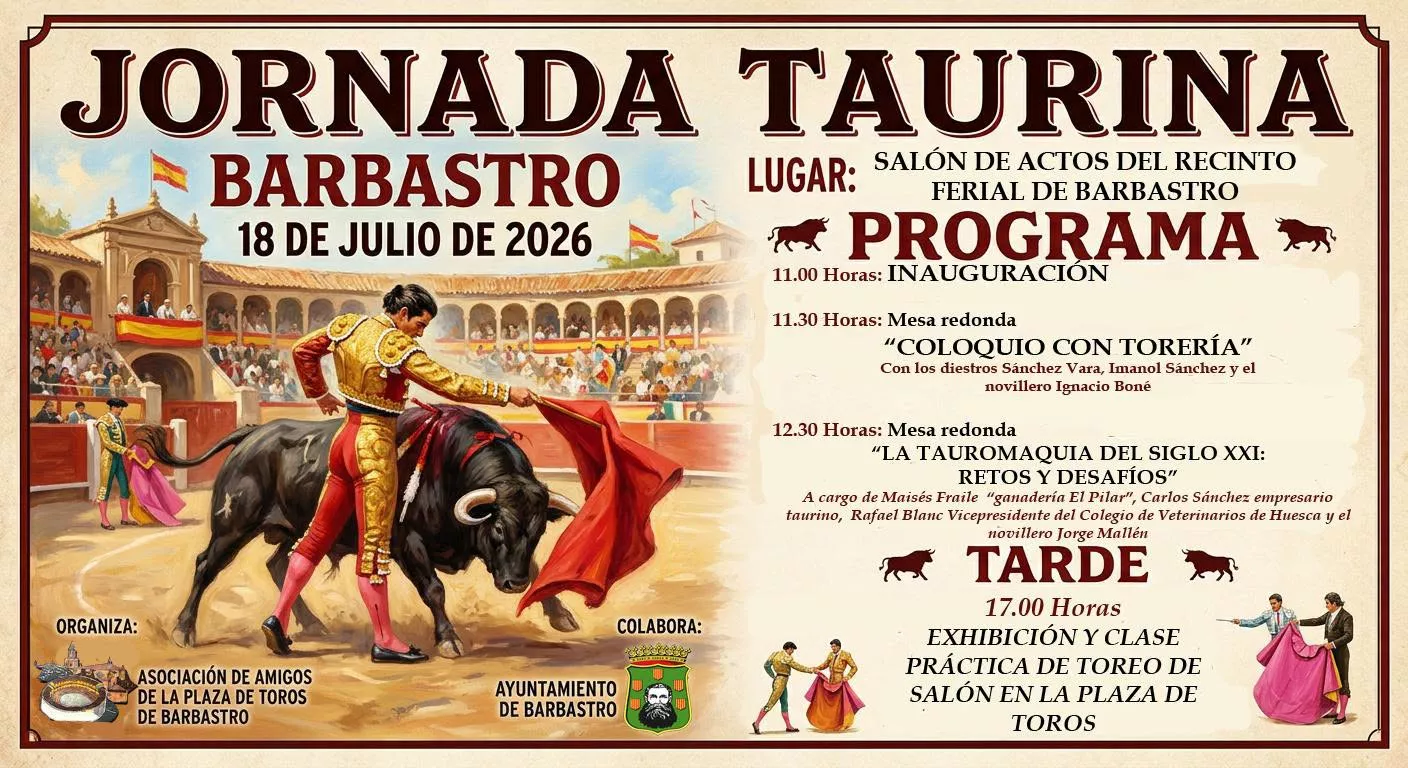 Barbastro acoge este sábado una intensa jornada taurina