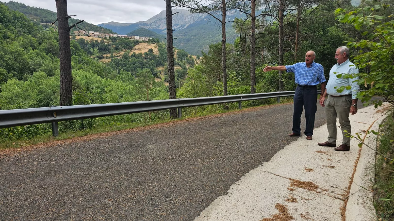 La DPH refuerza la carretera de Seira para hacerla más segura frente a las lluvias.