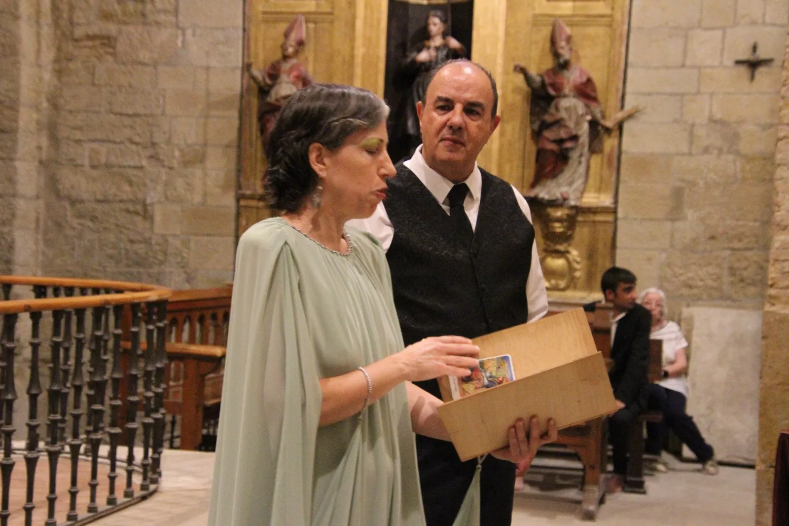 Deleites Diversos interpretando 'El gran teatro del mundo' en San Pedro el Viejo. Foto Carlos Neofato