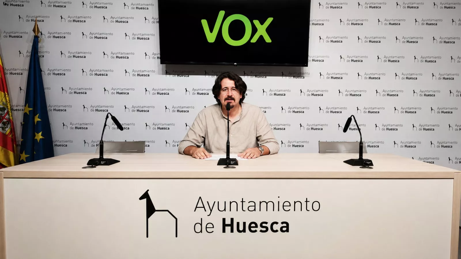 José Luis Rubió. VOX sostiene que las últimas agresiones confirman el deterioro de la seguridad en Huesca.