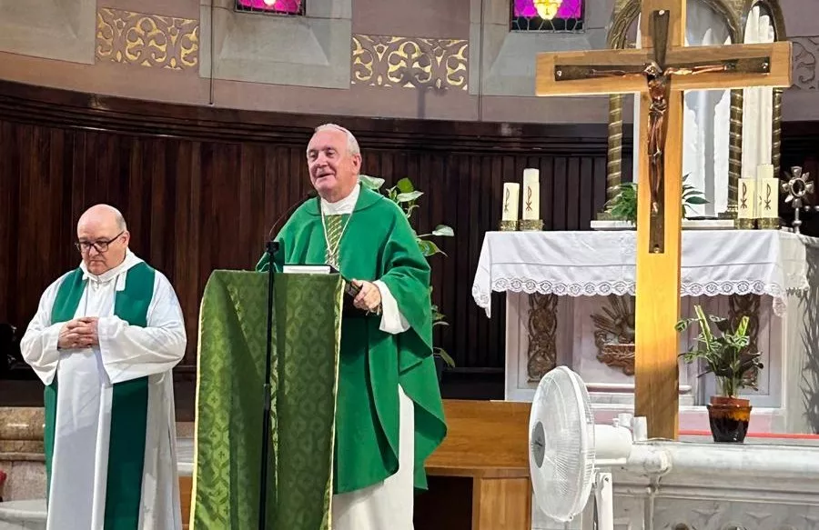 Monseñor Ángel Pérez Pueyo en Tortosa, donde ha exportado a San Ramón