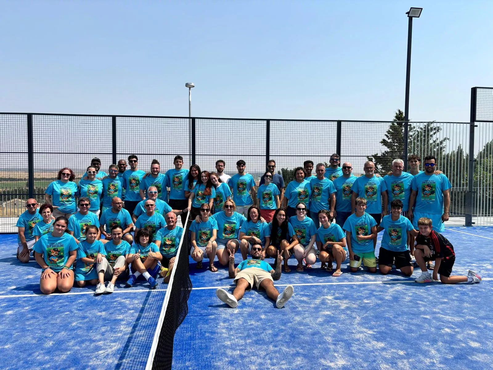 Participantes en el Campeonato de Padel de San Bartolomé en Alcalá de Gurrea