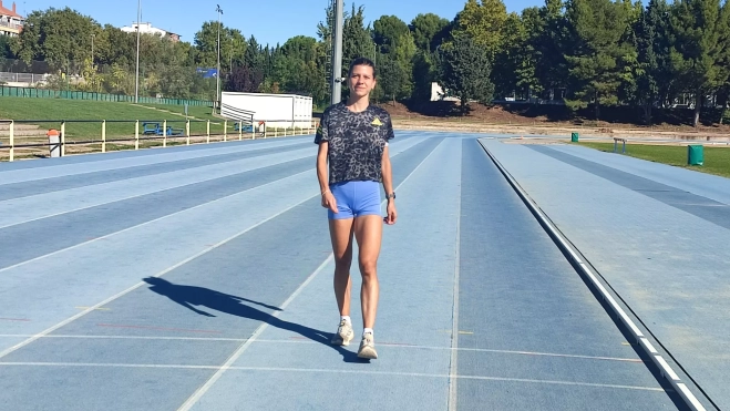 Irene en las pistas de la Ciudad Deportiva. Irene en las pistas de la Ciudad Deportiva.