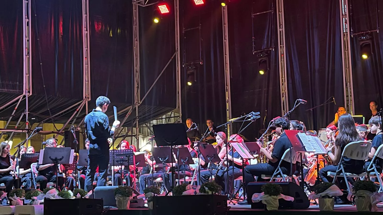 Concierto de la Banda de Música de Huesca en el Prelaurentis. Foto Mercedes Manterola
