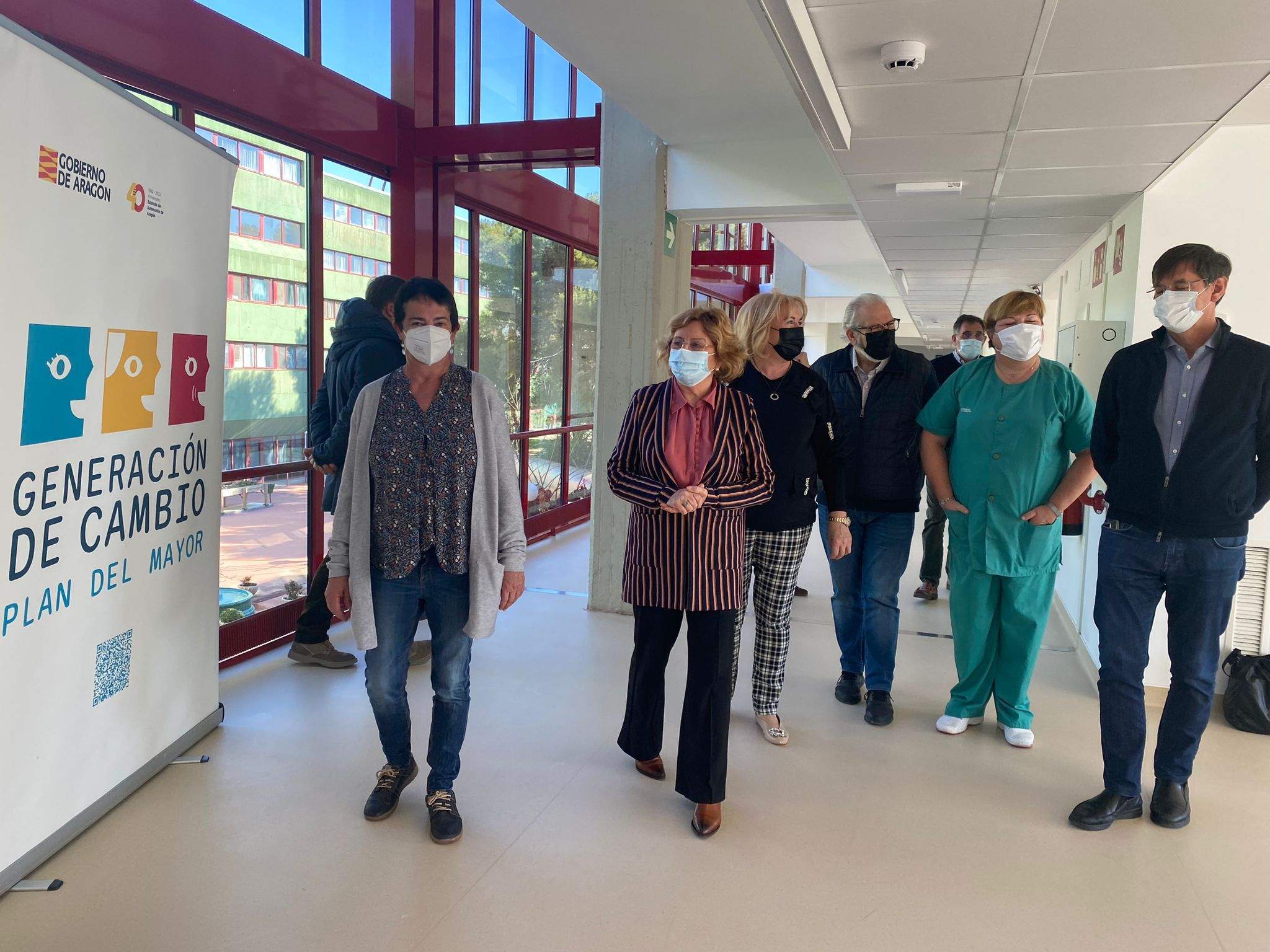 María Victoria Broto ha visitado hoy la residencia Ciudad de Huesca.