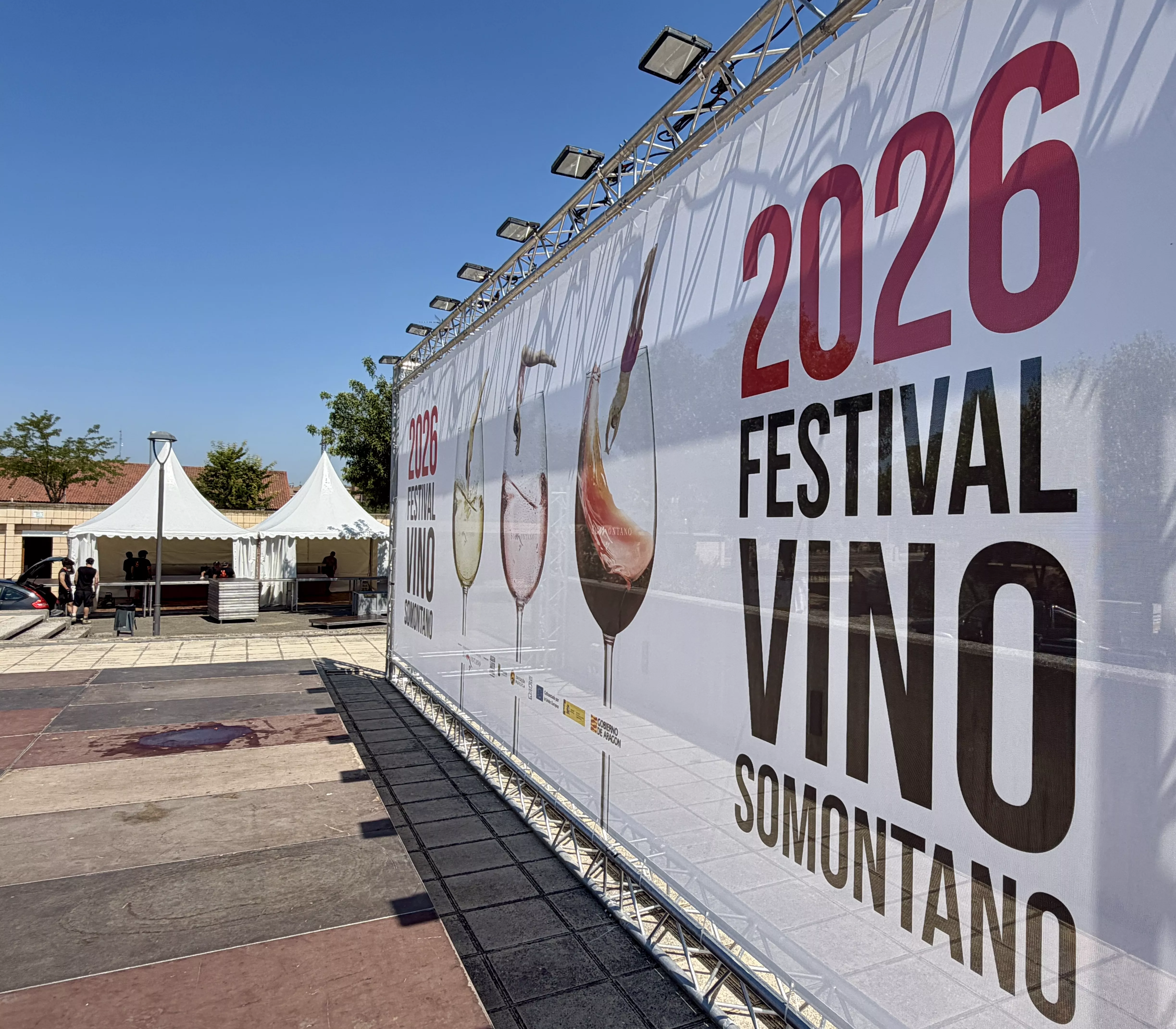 Todo preparado para el Festival de Vino y la Muestra Gastronómica del Somontano 2026