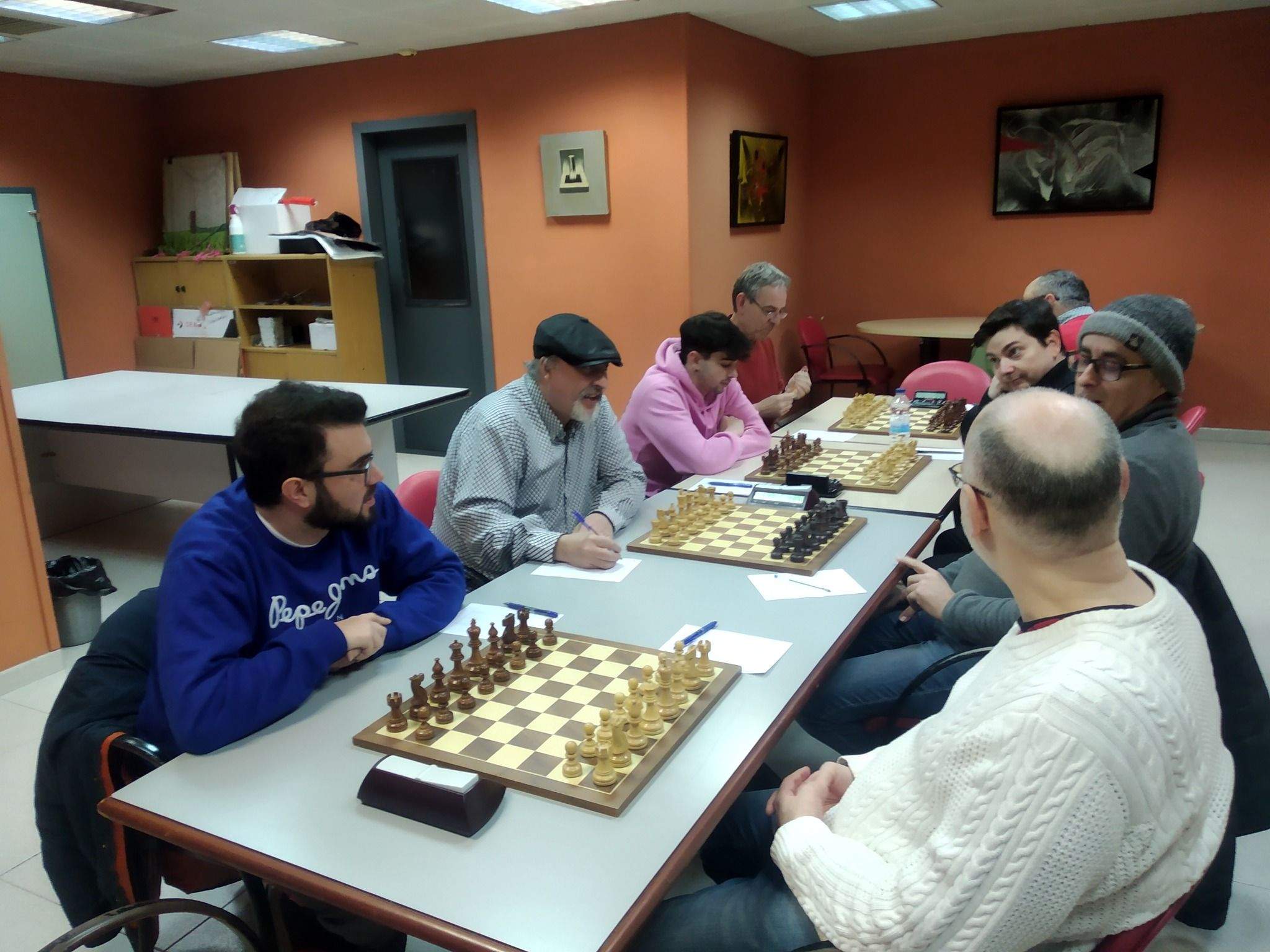 Miguel Pellicer, a la izquierda, ha hecho historia en el ajedrez estadillano.