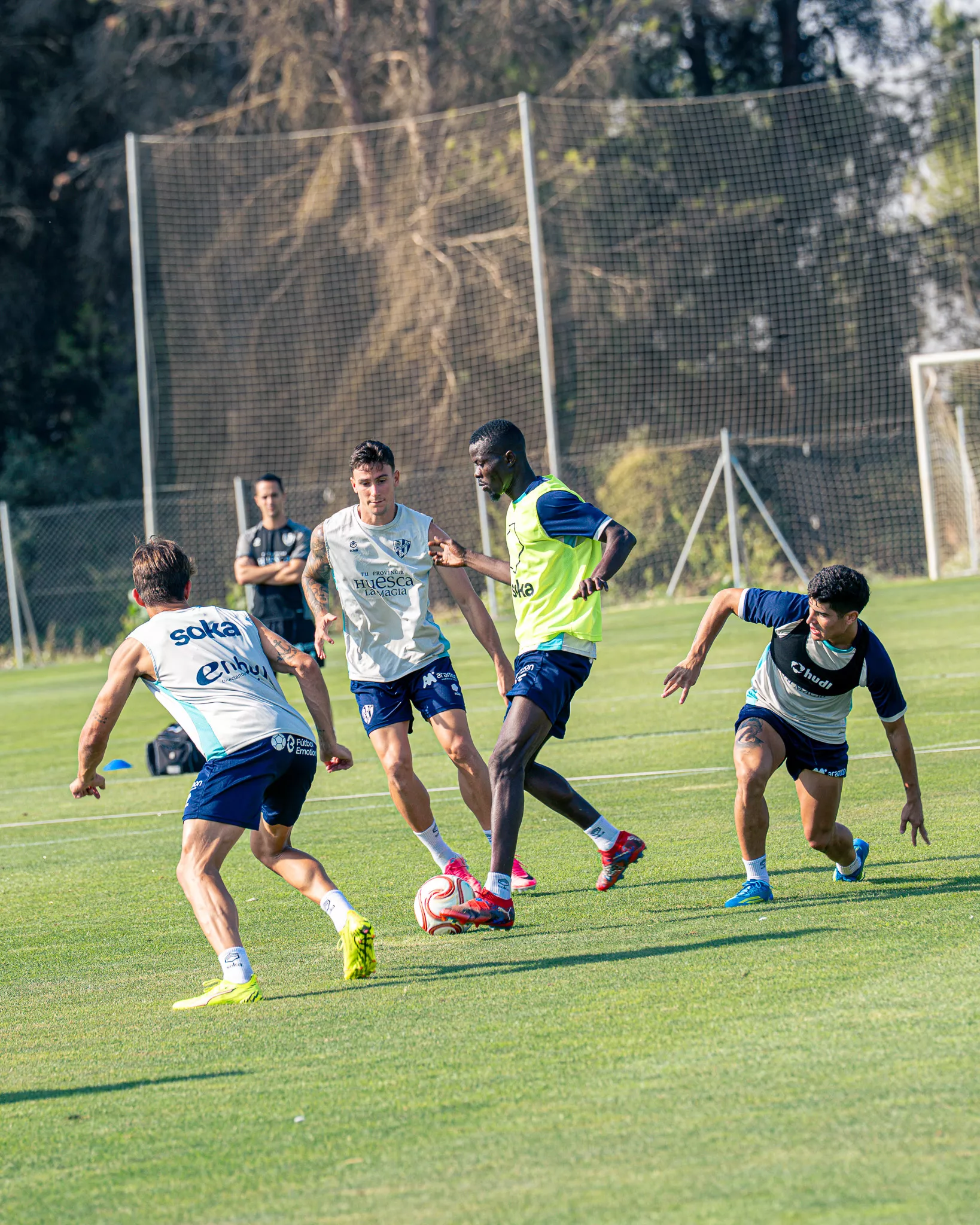 Imagen de un entrenamiento del Huesca. Foto SD Huesca.