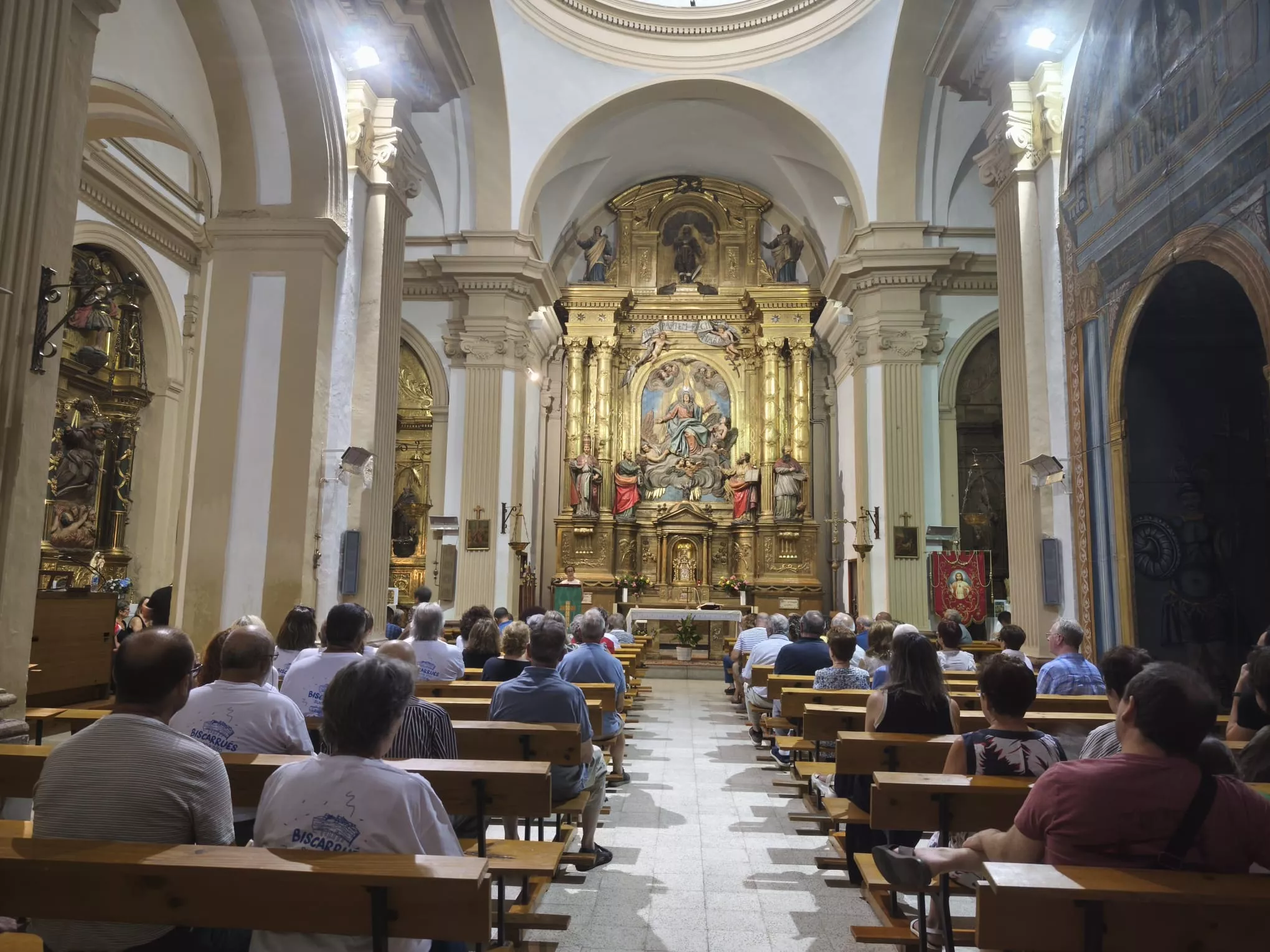 Acto de celebración de la recuperación de sus campanas de Biscarrués. Foto Mercedes Manterola