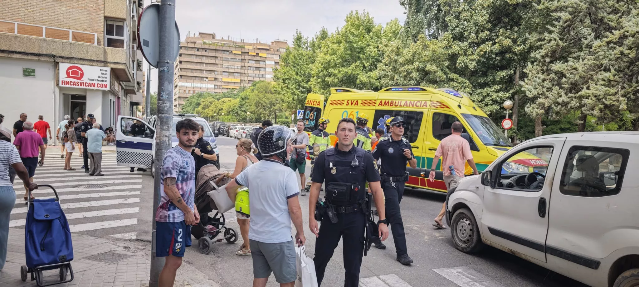 Atropello en la calle Vicente Campo. Foto Víctor Ibáñez