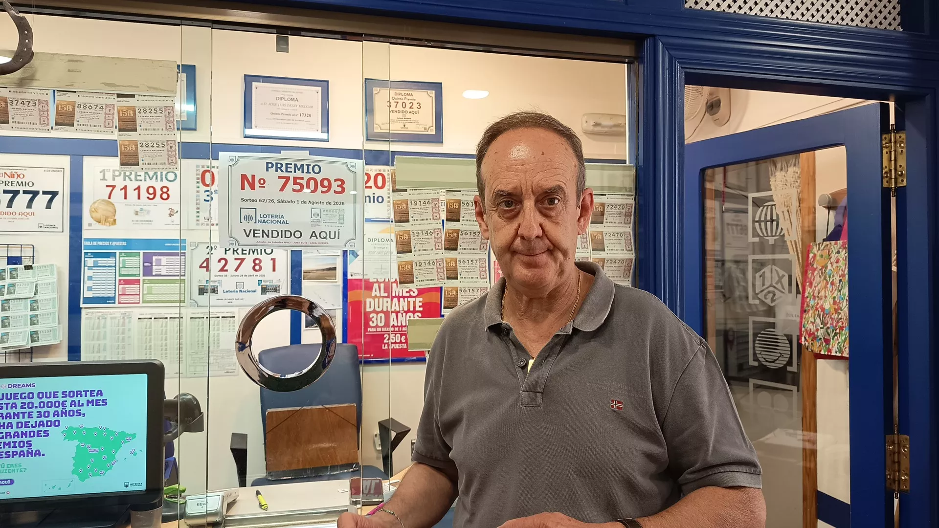 José Luis Dessy vuelve a repartir 75.000 euros en Jaca en el mismo sorteo un año después.
