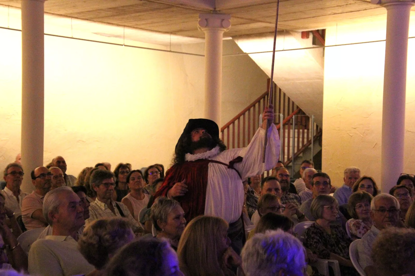 Actuación de Joan Font en el Corral de Comedias de Robres. Foto Carlos Neofato
