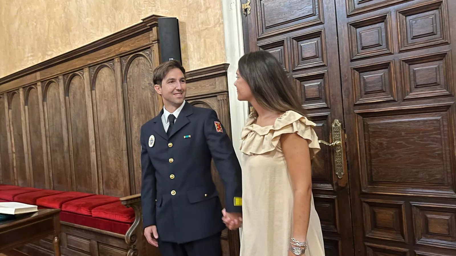 Toma de posesión de Ignacio Farjas como inspector jefe de los Bomberos de Huesca. Foto Mercedes Manterola