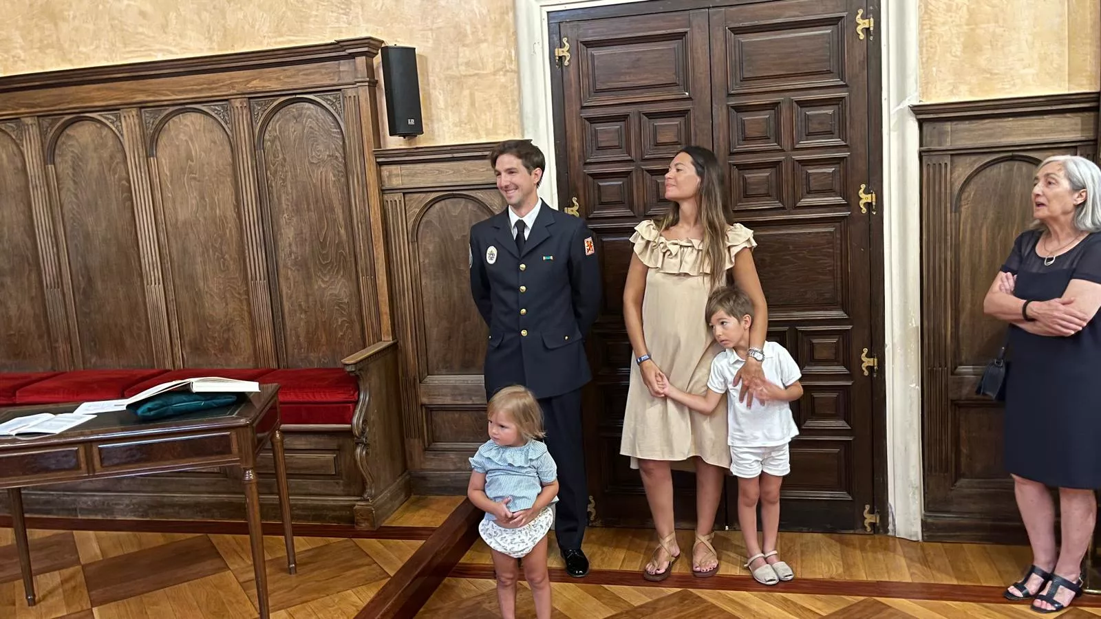 Toma de posesión de Ignacio Farjas como inspector jefe de los Bomberos de Huesca. Foto Mercedes Manterola