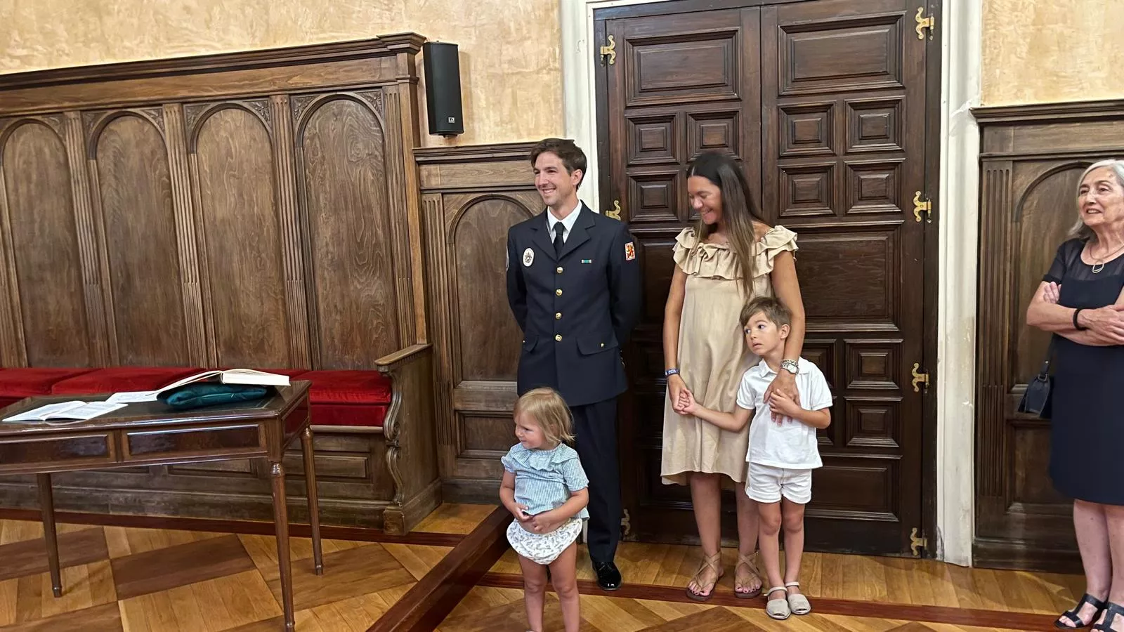 Toma de posesión de Ignacio Farjas como inspector jefe de los Bomberos de Huesca. Foto Mercedes Manterola