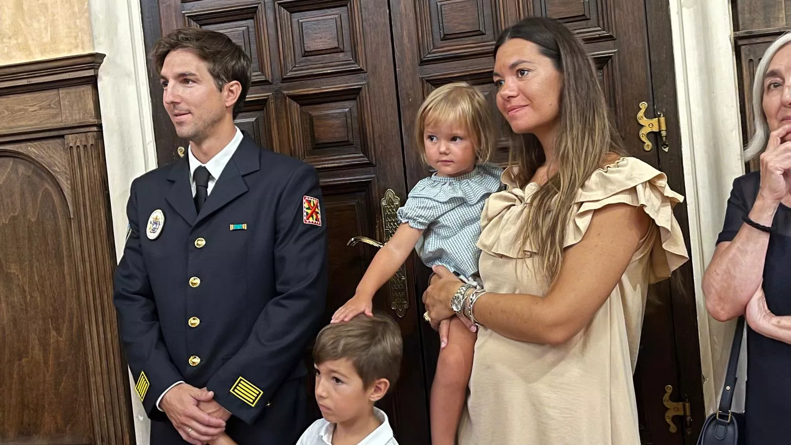 Toma de posesión de Ignacio Farjas como inspector jefe de los Bomberos de Huesca. Foto Mercedes Manterola