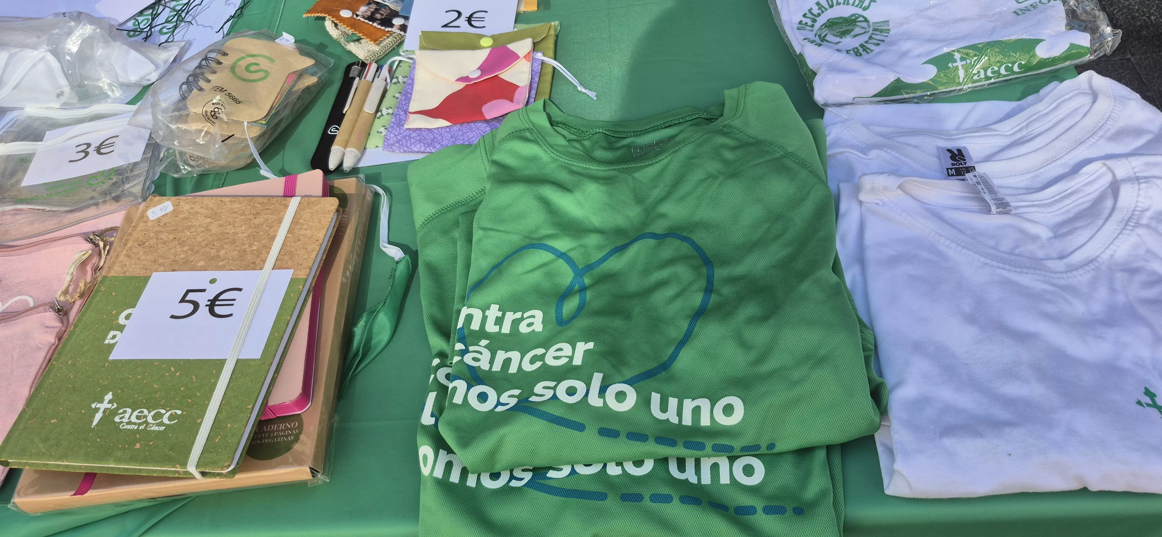 Mesa de la Asociación Contra el Cáncer en el Pórtico Laurentino. Foto Myriam Martínez