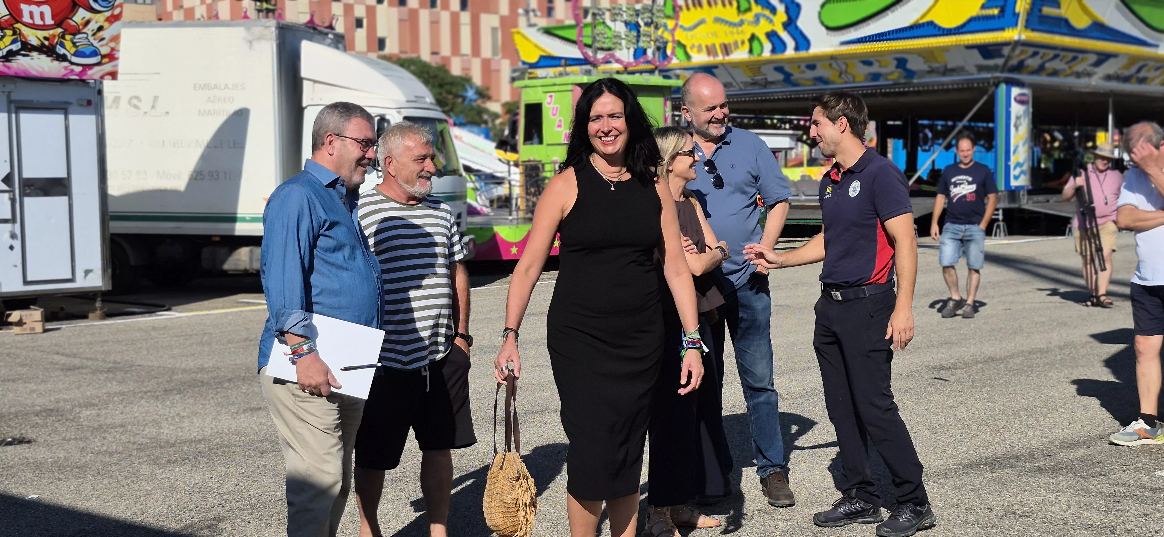 Visita al recinto ferial que este San Lorenzo estrena una atracción única en España. Foto Myriam Martínez