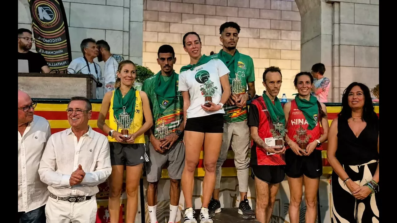 Hamza Omari y Marta Fontán reinan en la Gran Carrera pedestre San Lorenzo.